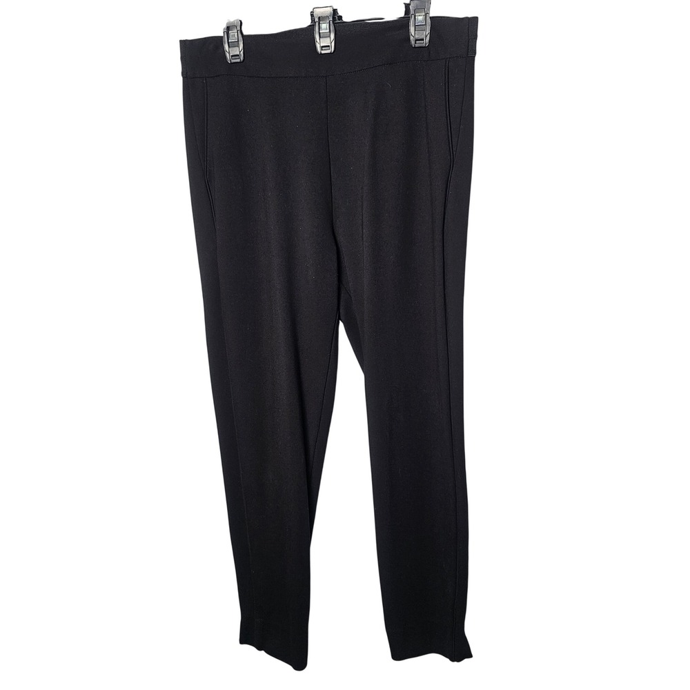 Betabrand Womens Pull On Yoga Dress Pants XL Black Split Hem Stretch Workwear